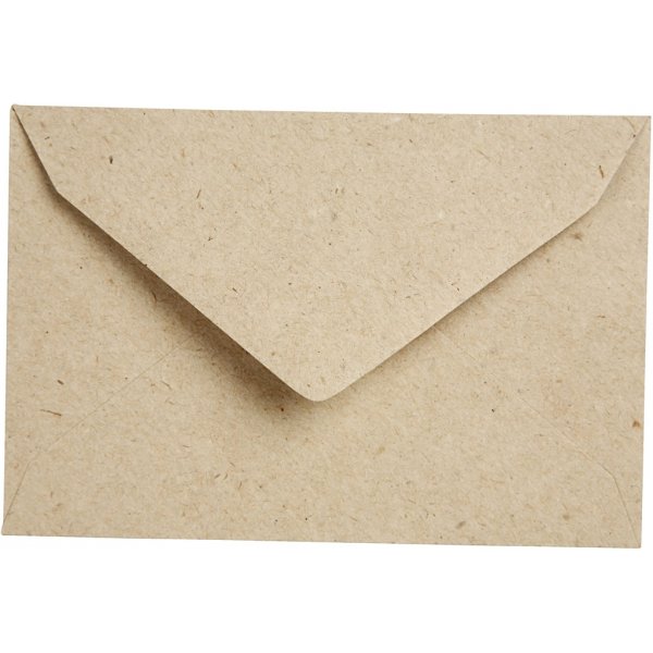 Återvunnet kuvert - natur - 7,8 x 11,5 cm - 50 st Återvunnet kuvert - natur - 7,8 x 11,5 cm - 50 st