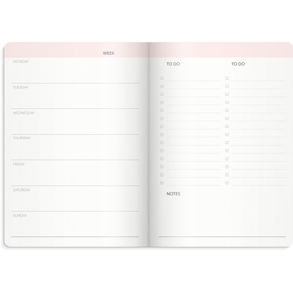 Week Planner - Undated pink Week Planner - Undated pink