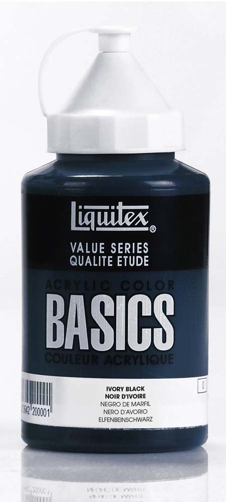 Akrylfärg Liquitex 400 ml - 244 Ivory black - Akrylfärger, Konstnärsfärger