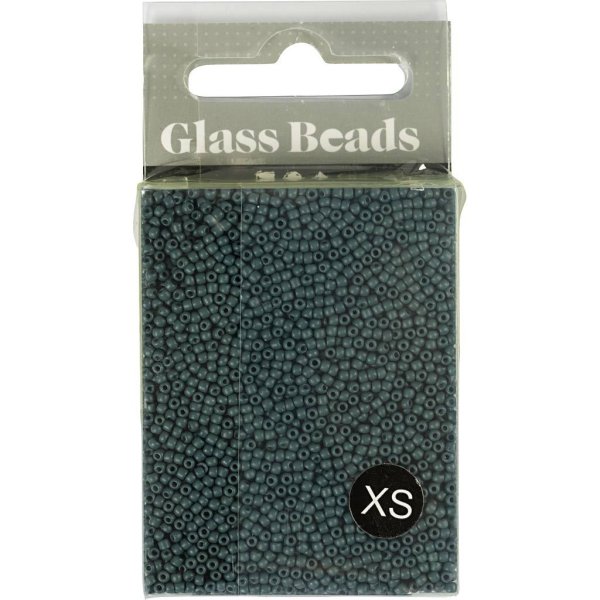 Rocaillepärlor nr. 15/0 1,7 mm Matt Frozen Mörkgrå 25 g Rocaillepärlor nr. 15/0 1,7 mm Matt Frozen Mörkgrå 25 g