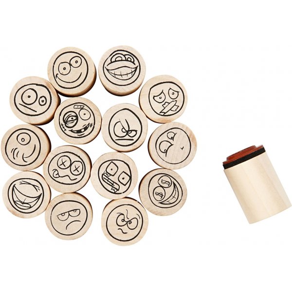 Deco Art Stämpelset - smiley - 15 st Deco Art Stämpelset - smiley - 15 st