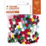 Pomponer i blandade färger 7 mm, 100-pack Pomponer i blandade färger 7 mm, 100-pack