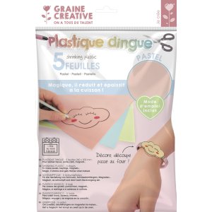 Pastellfärgade krympplastark 5-pack 20 x 26 cm Pastellfärgade krympplastark 5-pack 20 x 26 cm