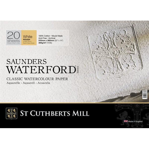 Akvarellblokk Saunders Waterford 300 g - Grov kornet