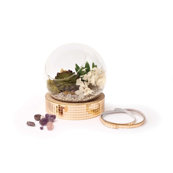 Sj�lvh�ftande spegelband facetterat - guld