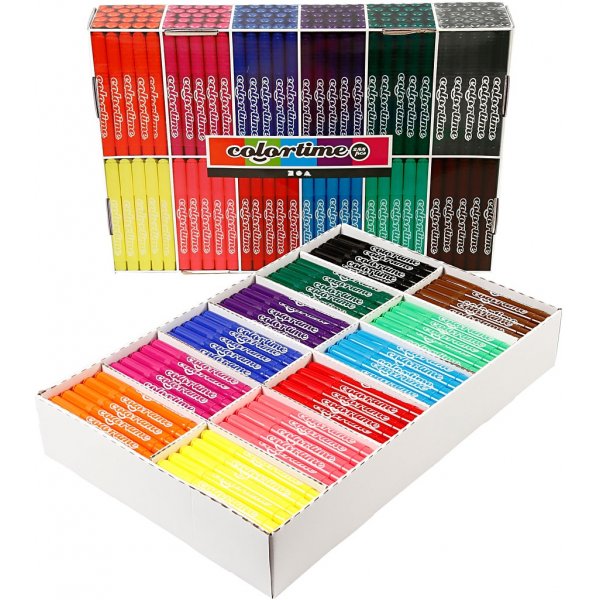 Colortime-pennor - standardfärger - 5 mm - 24 st Colortime-pennor - standardfärger - 5 mm - 24 st