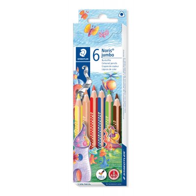 Noris Jumbo fargeblyanter - 6 blyanter