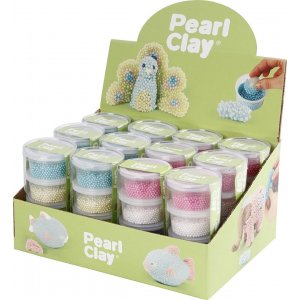 Pearl Clay - blandede farger - 12 stk