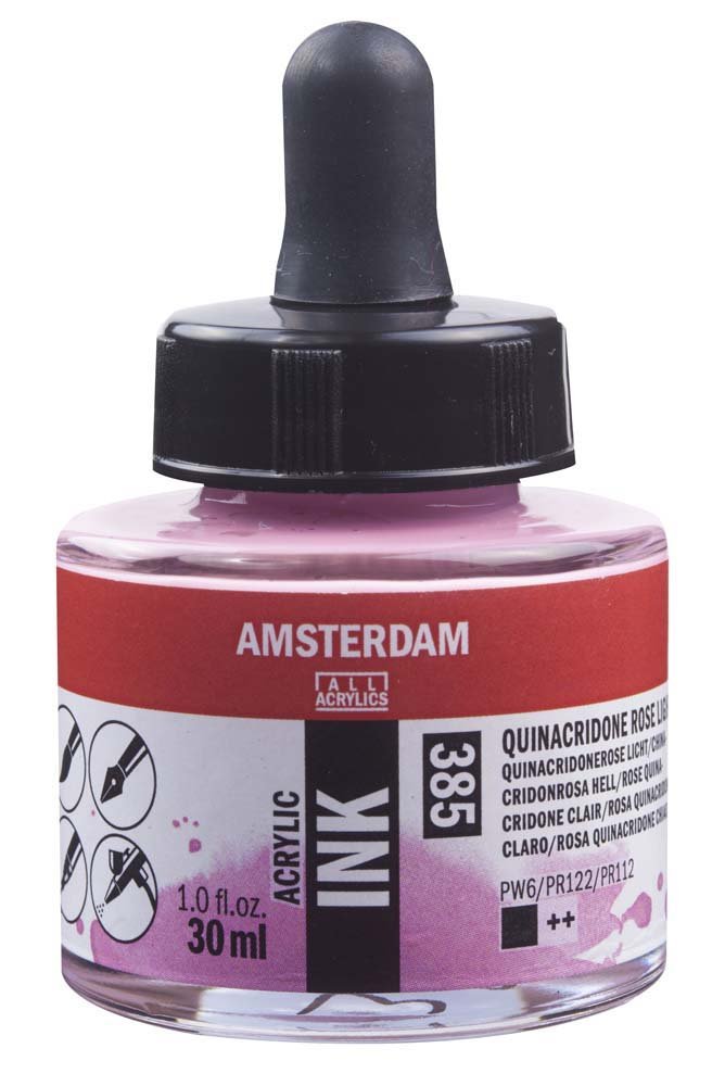Akrylblekk Amsterdam 30 ml - Quinarose Light - Tusj & blekk, Kunstnermalinger