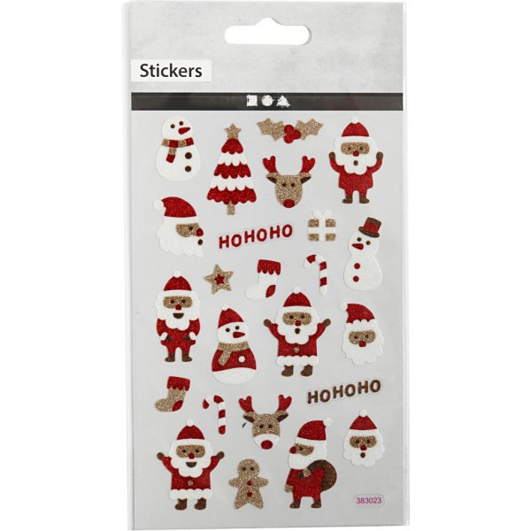 Glitterstickers - jultomte Glitterstickers - jultomte