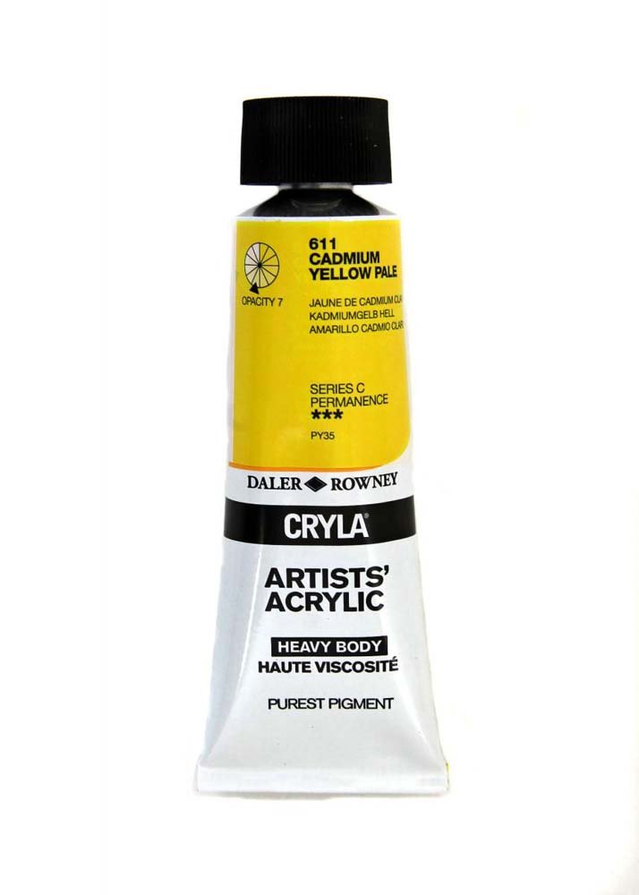 Akrylmaling Cryla 75 ml - Cadmium Yellow Pal - Akrylfarver, Kunstnerfarver