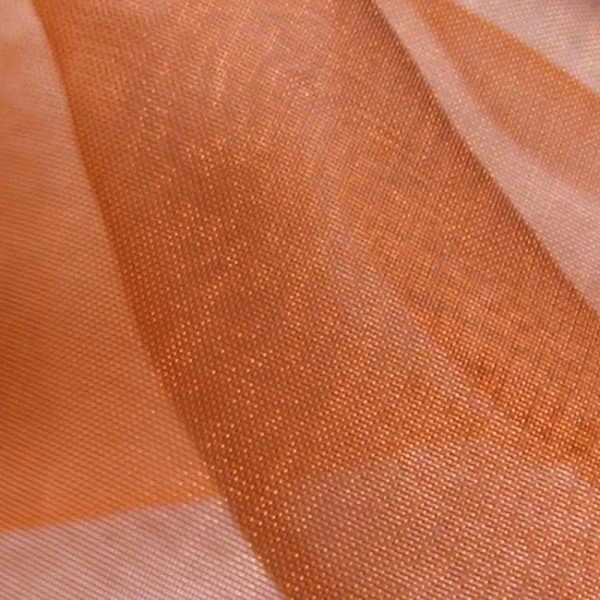 Organzastof Tofarvet Kobber-Orange - 150 cm - Organza stof, Stof