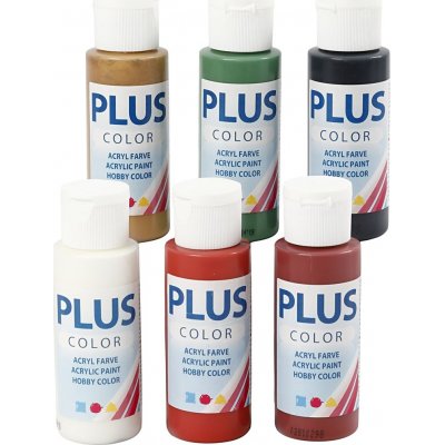 Plus Color Hobbymaling - Julefarver - 6 x 60 ml