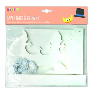 Pappershattar & kronor - 16 st