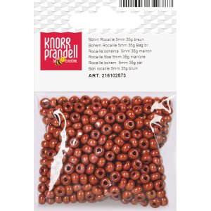 Bohemiska rocaillep�rlor 5 mm, 35 g, brun