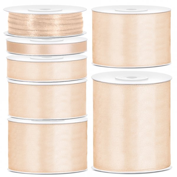 Satinband - 25 m - Kr�mvitt