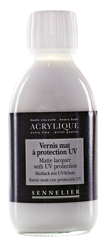 Fernis Sennelier 250 ml - Akryl Mat lak - Akrylmedier, Malermedium, Fernis og kunstner medier til kunstmaling
