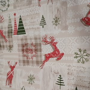 Vaxduk PVC julmotiv 140 cm