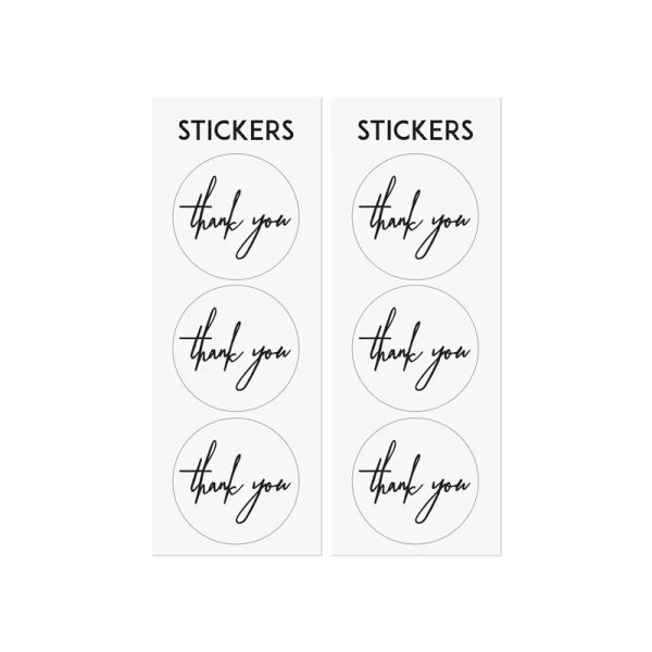 Godisp�sar i kraftpapper med Thank you-stickers 8 x 18 x 6 cm - 6-pack