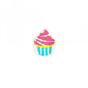 Paljettmerke Vendbart - Small Cupcake