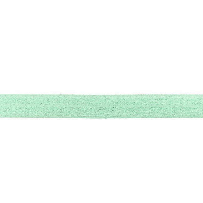 Mansjettstoff - Stretchy, glitter, fotokrom 2 cm - grønn - Linningsbånd, Klestoffer, Tekstiler