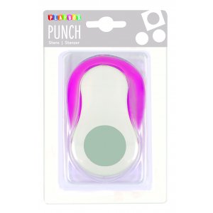 Stans cirkel 3,8 cm - Rosa/vit