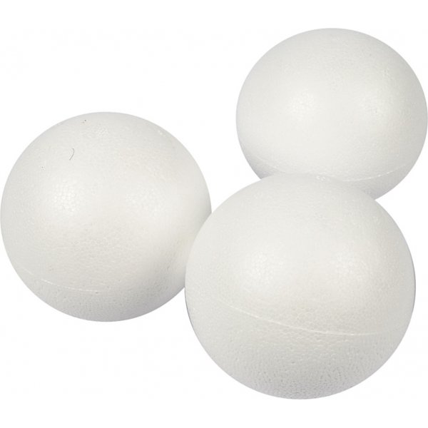 Kulor av frigolit - vit - Ø8 cm - 25 st Kulor av frigolit - vit - Ø8 cm - 25 st