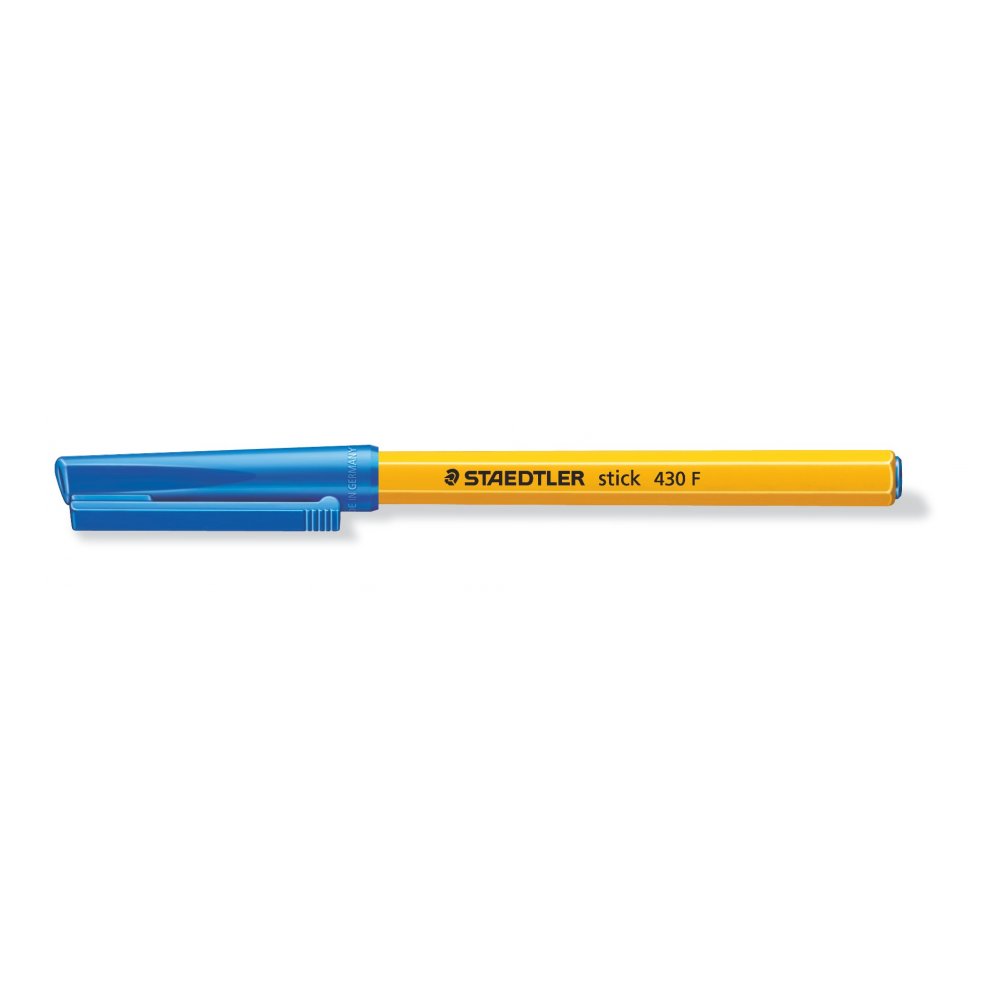 Blækpen Stick F - Blå - Kuglepenne, Penne, Penne, kridt & tusch