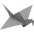 Origamipapper - svart/vit - 15 x 15 cm - 50 ark