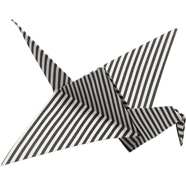 Origamipapper - svart/vit - 15 x 15 cm - 50 ark Origamipapper - svart/vit - 15 x 15 cm - 50 ark