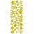 Klistermrker - guld - stjerner - 10 x 24 cm