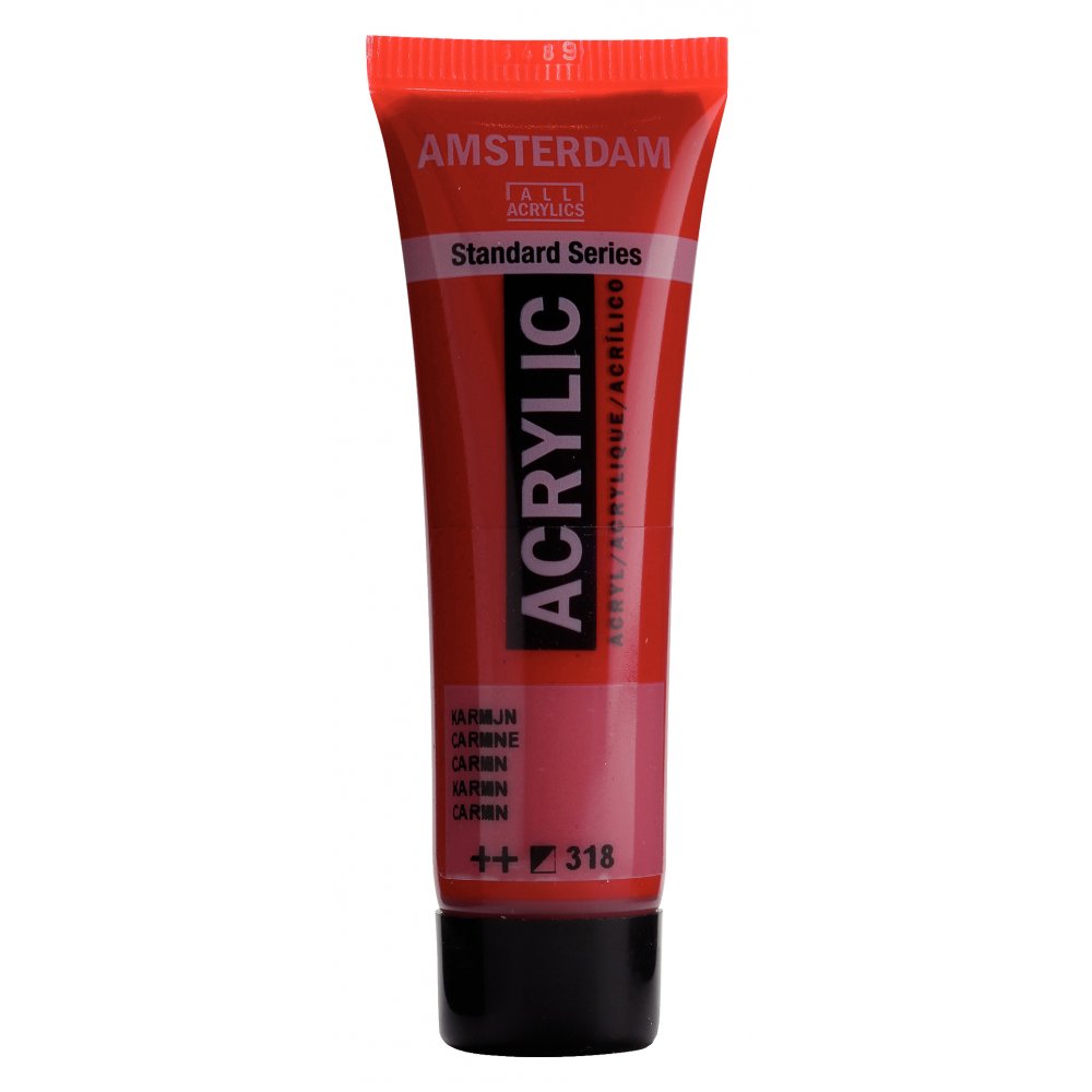Akrylmaling Amsterdam 20 ml - Carmine - Akrylfarver, Kunstnerfarver