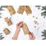 Adventskalender hus DIY kraft och guld - 24 delar