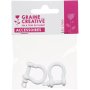 Metalllänkar vita 22 x 27 mm, 2-pack Metalllänkar vita 22 x 27 mm, 2-pack