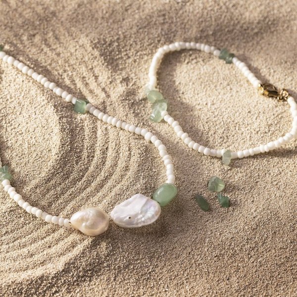 Mini DIY Kit Smycken, Halsband och armband i aventurin Mini DIY Kit Smycken, Halsband och armband i aventurin