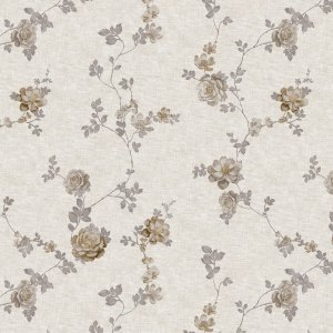 Vaxduk med Rostanka motiv - Beige