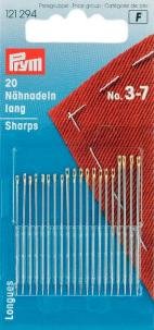 Synåle - skarpe 3-7 Si/Guldfarve 20-pak - Synåle, Nåle, Sytilbehør