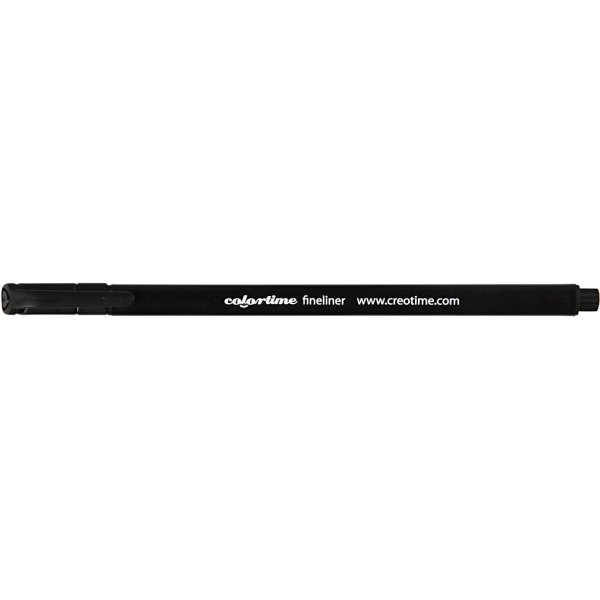 Colortime Fineliner Tusch - svart - 12 st Colortime Fineliner Tusch - svart - 12 st