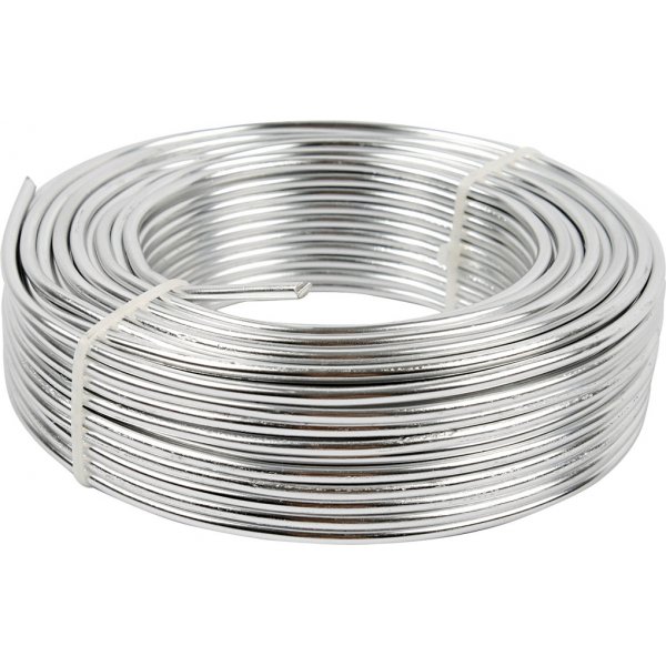 Aluminiumtråd - Ø3 mm - silver - 29 m Aluminiumtråd - Ø3 mm - silver - 29 m