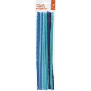Chenillepinnar 6 mm, 20-pack, bl� nyanser