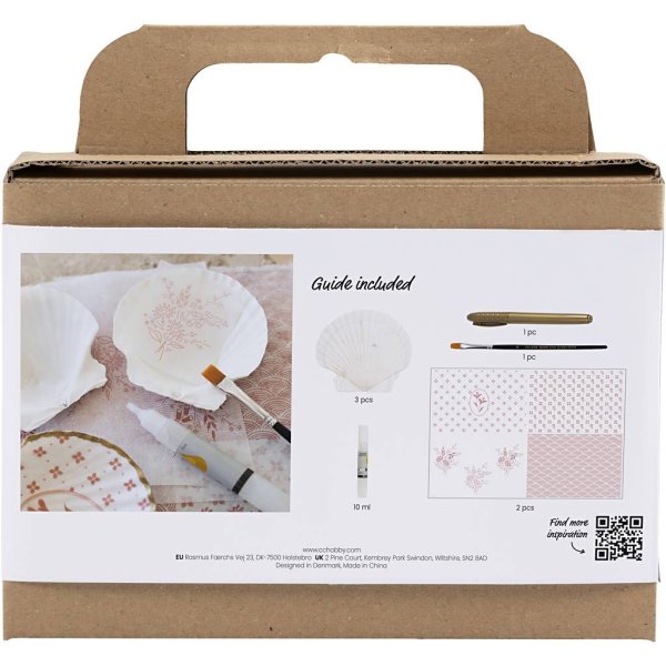 Mini DIY-sett Decoupage Blåskjell Myk rosa Mini DIY-sett Decoupage Blåskjell Myk rosa
