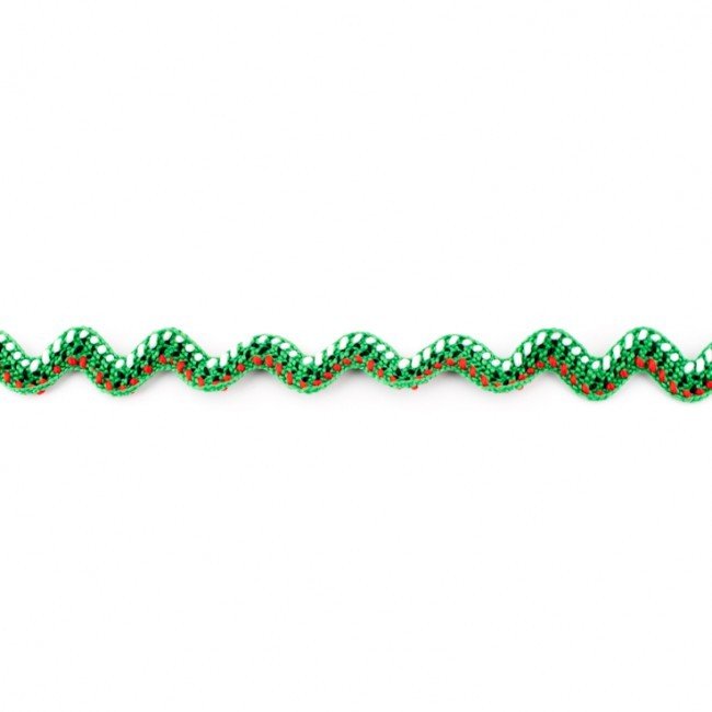 Dekorbånd - Ric Rac - Grøn - Dekorationsbånd - Øvrige, Bånd & dekorationsbånd, Tekstilbånd & snor