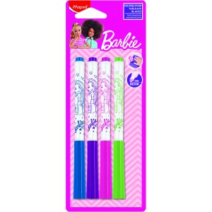 Whiteboardpennset - Maped - Barbie design 4-pack