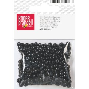 Bohemiska rocaillep�rlor 5 mm, 35 g, svart