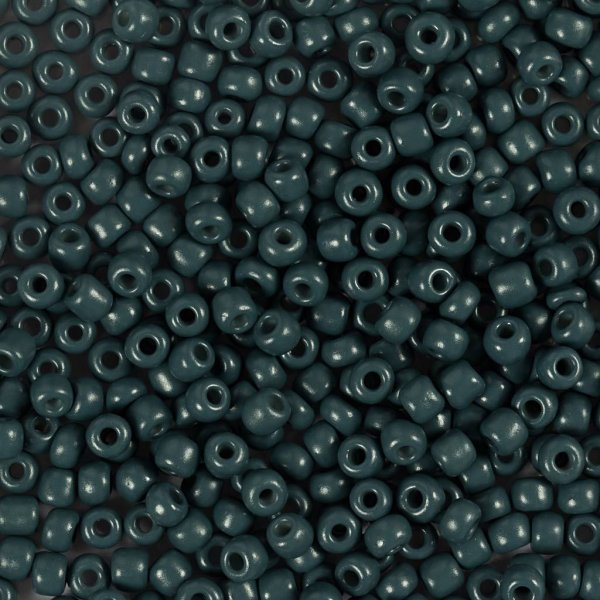 Rocaillep�rlor matt frozen 3 mm M�rkgr� 25 g