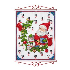 Broderikit julkalender - Tomte och polkagrisar