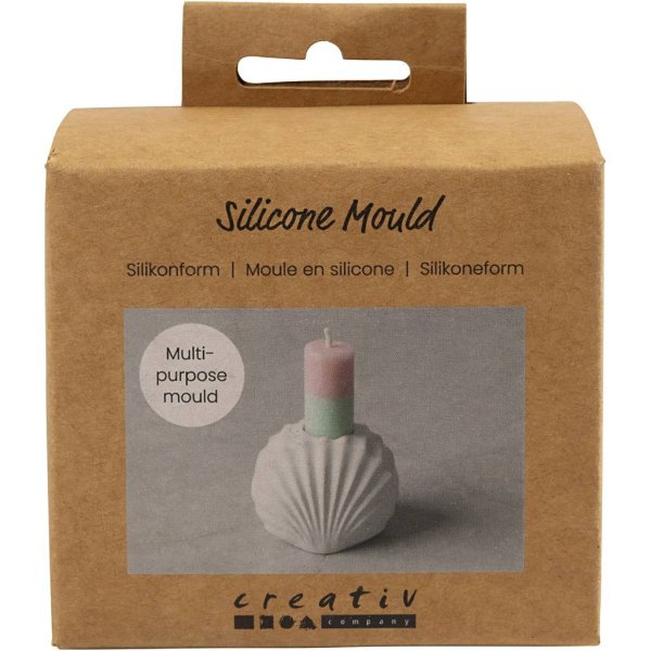Silikonform Skjelllysholder 5,5 x 6,8 x 5,5 cm Silikonform Skjelllysholder 5,5 x 6,8 x 5,5 cm