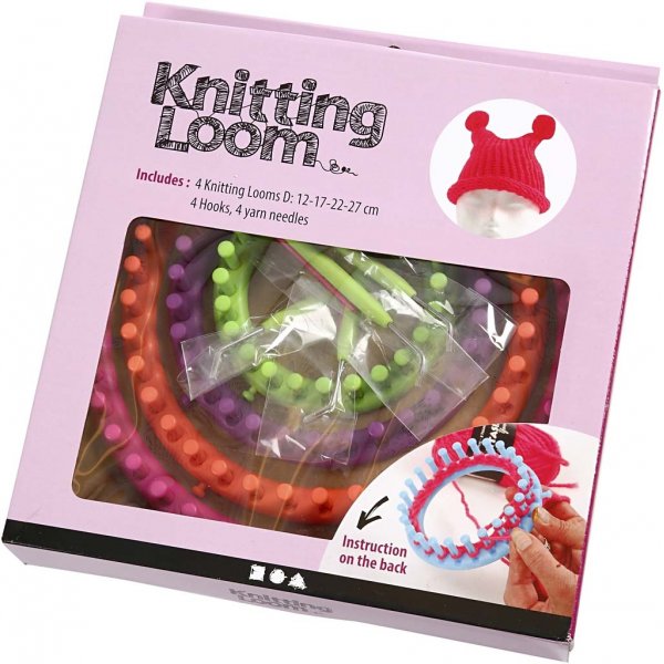 Runda stickringar med nålar och krokar - 4 st Runda stickringar med nålar och krokar - 4 st