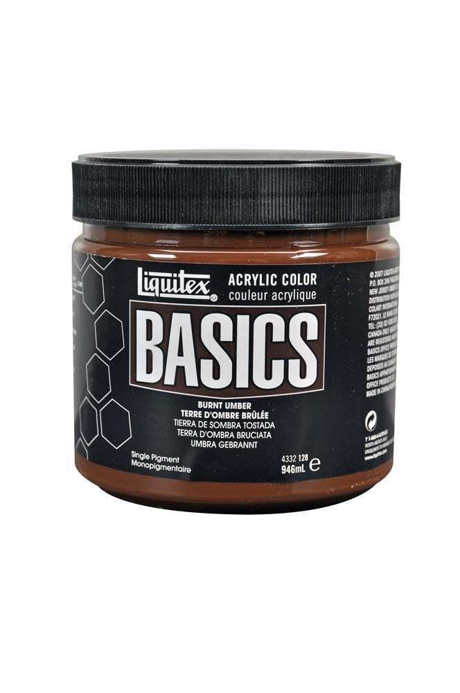 Akrylfärg Liquitex 946 ml - 128 Burnt umber - Akrylfärger, Konstnärsfärger