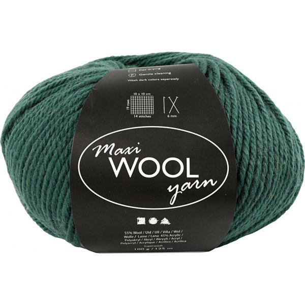 Ullgarn - grön - 100 g Ullgarn - grön - 100 g